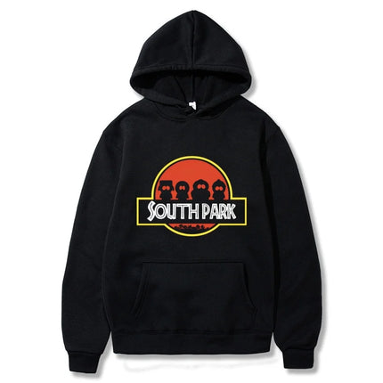 South Park Anime Pattern Hoodie Fashion Warm Coat Men's Autumn and Winter Season Hoodie Street Black Long Sleeve Hoodie