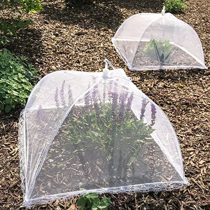 Kitchen Foldable Food Mesh Cover Anti-fly Umbrella Tent Cover Vegetable Fruit Breathable Insect-Proof Lid Food Protection Gadget