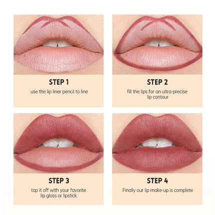 Matte lip liner pen, super smooth and easy to color, outlining clear lip shapes, a must-have for beginners, single pack