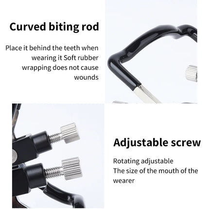 Stainless Steel BDSM Gag with Tongue Press Adjustable Metal Mouth Restraint Mouth Plug Slave Deep Throat Gag Restraint for Adult