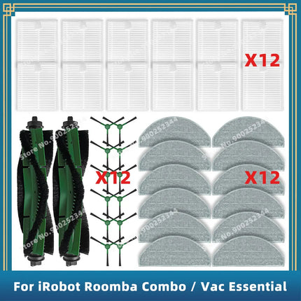 Compatible For iRobot Roomba Combo Essential / Vac Essential / 2 Essential Parts Accessories Main Side Brush Filter Mop Cloth