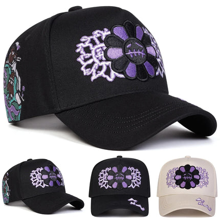 Unisex Sunflower Embroidery Baseball Caps Spring Autumn Outdoor Adjustable Casual Hats Sunscreen Hat Sports Cap