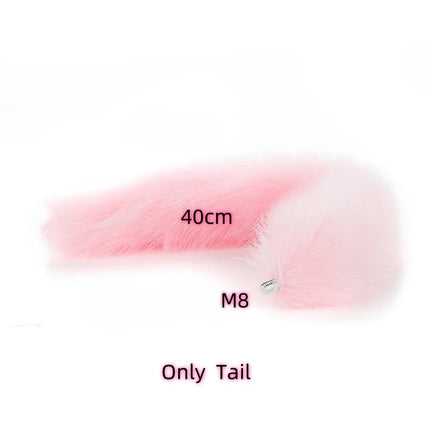 Small Silicone Butt Plug Dildo Vaginal Plug with Detachable Fake Soft Fox Rabbit Tail for Couple Anal Bead Dilator Sex Toys