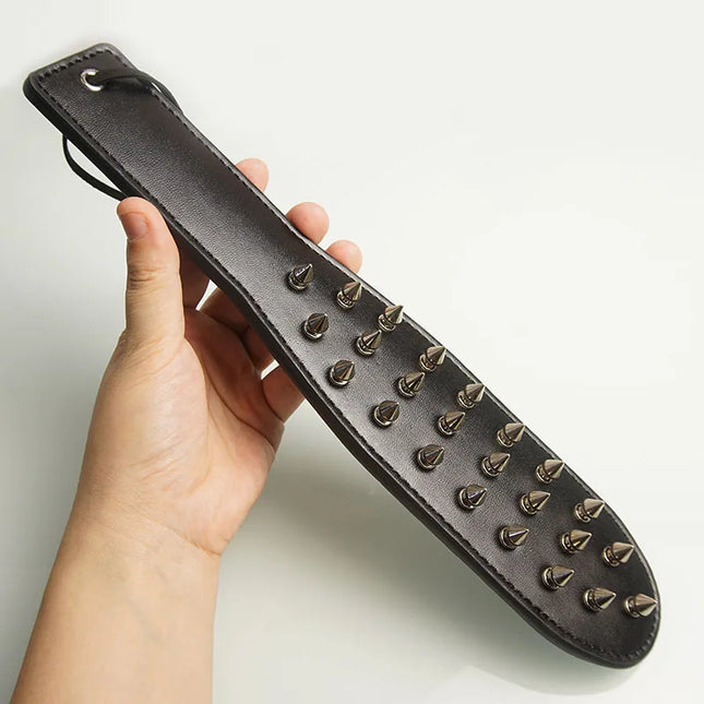 BDSM Spanking Paddle, Dual Side Leather Spiked Whip, Sex Toys for Couples, Adult Games, Bondage, Restraints
