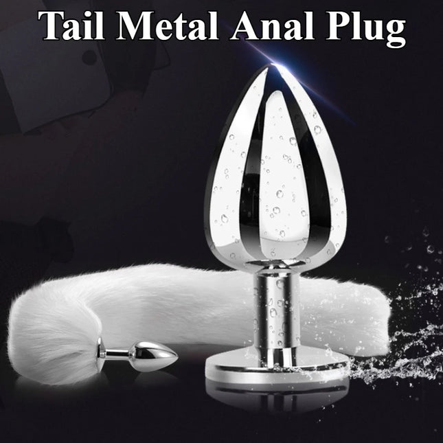 Women Anal Butt Tail Buttplug Sex Toys Fox Pigtail with Ears Sexy Products BDSM Cat Ears Ass Plug Adult For Couple Sexual Game