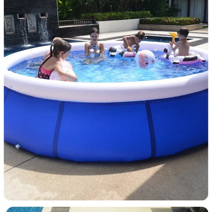 Round Inflatable Swimming Pool Large Household Adults Children Thickened Family Children Outdoor Oversized Bracket Paddling Pool