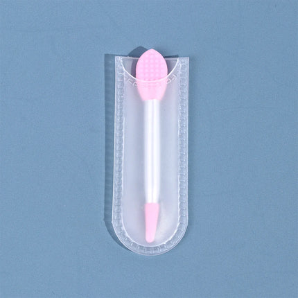 1PCS Small Makeup Brushes Lipstick Applicator Brushes With Anti-lost Cover For Lip Care Makeup Use Silicone Lip Brush