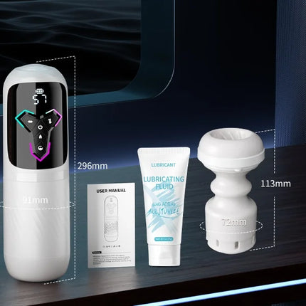 KUSHOR Heating Automatic Male Masturbator AI & APP Control Blowiob Machine Pocket Pussy Penis Pump LCD Display Sex Toys for Men