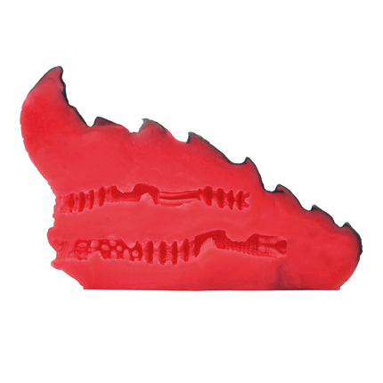 SHAZ Red Black Scaled Fantasy Dragon Masturbator, Platinum Silicone Demon Dragon Butt , Two Channel Onahole Stroker, Adult Toy