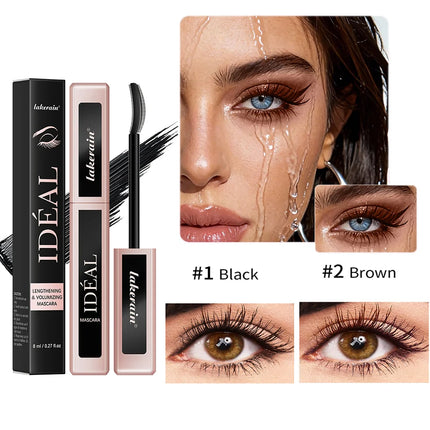 Super Waterproof Mascara 4D Mascara Thick Long Smudge-proof Plump Encrypted Long-lasting Curling Large Eye Makeup Makeup