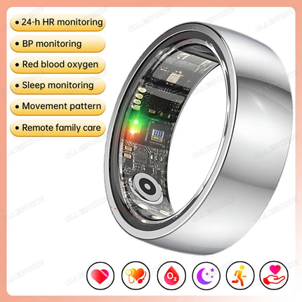 New 5ATM Smart Ring GPS Tracker Heart Rate Blood Pressure Sleep Monitor BT Call Sport Mode Smart Ring Men Women For Android IOS
