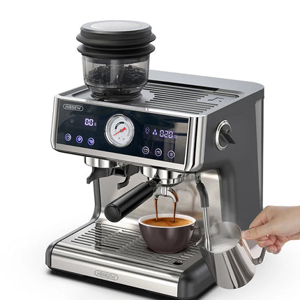 HiBREW Dual Boiler System Barista Pro 20Bar Bean to Espresso Cafetera Coffee Machine with Full Kit for Cafe Hotel Restaurant H7A