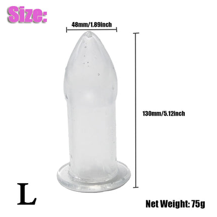Hollow Vaginal Speculum Peeking Anal Butt Plug Vagina Expander Tunnel Anus Dilator Enema Sex Toys for Adult Women Gay Men