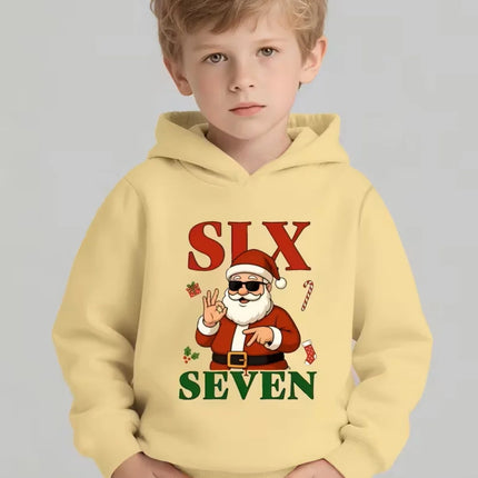 Funny Six Seven 6 7 Meme Hoodie for Kids Chaotic Humor Y2k Game Saying Tee Christmas Gift Boys Tops Fashion Children's Clothing