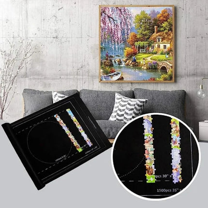 Puzzles Pad Jigsaw Roll Felt Mat Playmat Puzzles Blanket For Up To 1500 Pcs Puzzle Accessories New Portable Travel Storage Bag