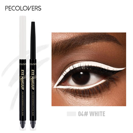 1PC Waterproof and Sweat-proof, Black/brown/white, Anti-smudge, High Pigment, Eyeliner Pen, Suitable for Date and Daily Needs