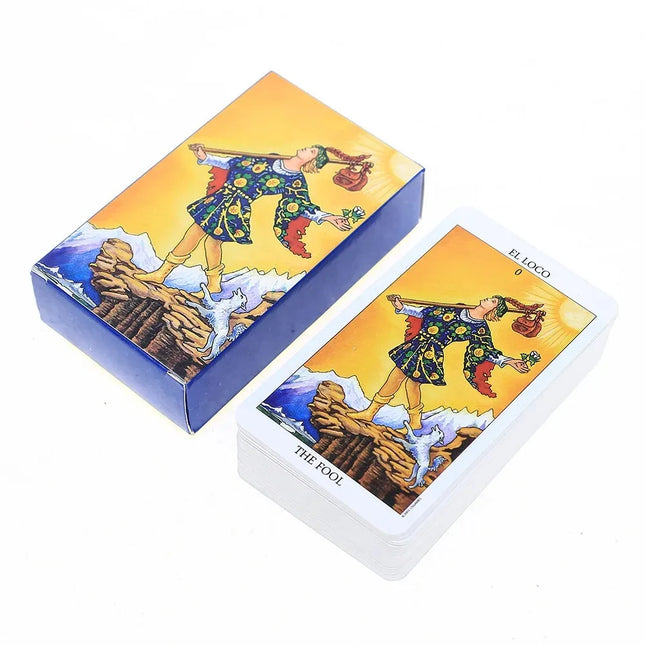 Pink Rider Waite Tarot Cards Deck Set for Beginners Prophecy Divination Deck Family Party Board Fate Card Fortune Telling Game