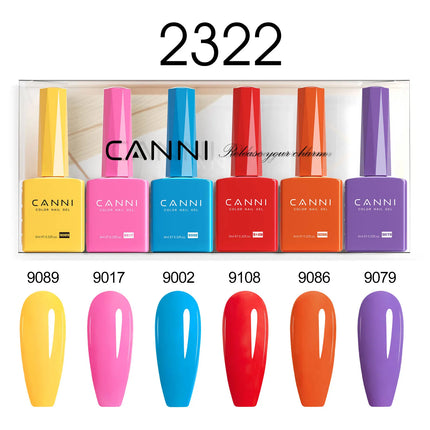 6pcs/kit CANNI TPO FREE HEMA FREE Halloween Nails Color Set Dark Red Semi Permanent Soak off UV LED Gel Varnish Christmas Gift