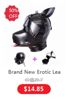 Dog Cosplay Costumes of Leather Restraints Collar and Half Face Mask with Fetish Gloves for Couples Bdsm Slave Bondage Flirting