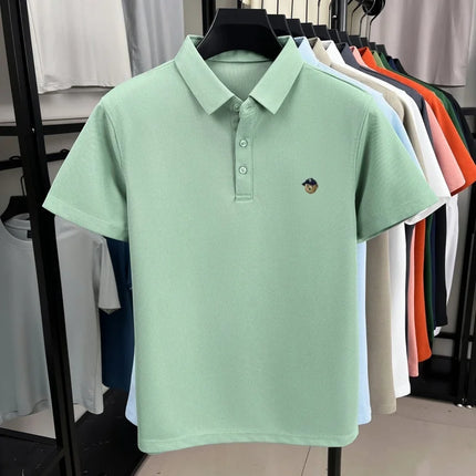 Luxury fashion brand short sleeve men polo shirt summer soft breathable lapel T-shirt new trend exquisite embroidery premium top