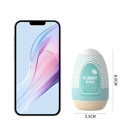 EGG Adult Male Masturbator, Portable Mini Pocket Stroker, Discreet Reusable Silicone Cup for Men