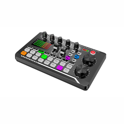 F998 Live Sound Card and Audio Interface with DJ Mixer Effects and Voice Changer,Bluetooth Stereo Audio Mixer,for Youtube Stream
