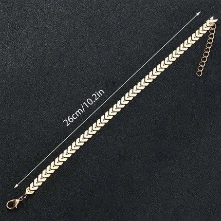 Mom Bracelet Gold Plated Layered Heart Anklet Layering Beads Boho Ankle Bracelet Simple Dainty Summer Beach Foot