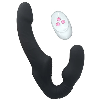 10 Speeds Strapless Strapon Dildo Vibrator Female Double Vibrating G Spot Adult Sex Toys For Women Couple Anal Prostate Massager