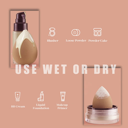 4/8 Foundation Blender; Cosmetics Sponge; Smooth Foundation; Concealing Beauty Sponge; Makeup Blender;