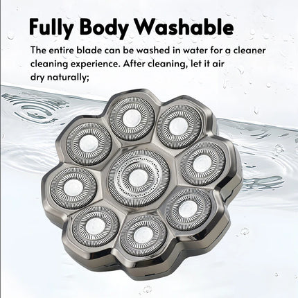 5D 7D 9D Magnetic Adsorption Replaceable Bald Electric Shaver Head With Double Knife Net Common Interface Spare Razor Blade Head