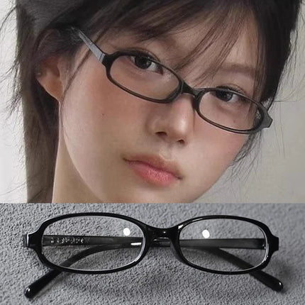 Retro Fashion Red Green Small Square Oval Frame Glasses Women Girls Y2K  Anti Blue Light Glass Reading Eyeglasses Decor Eyewear