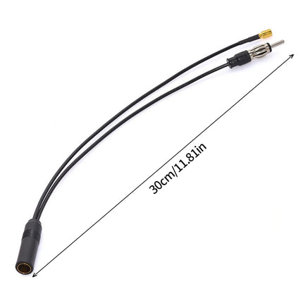 DAB & FM / AM Car Radio Aerial Active Antenna SMB DIN Splitter Adapter Cable Car Radio Active Antenna Auto Parts