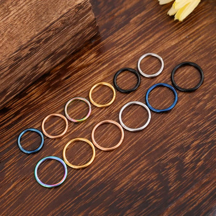 1/10pcs Wholesale Nose Ring Piercing G23  Titanium Clicker Ear Cartilage Earring Helix Septum Rings Body Jewelry Earrings Women