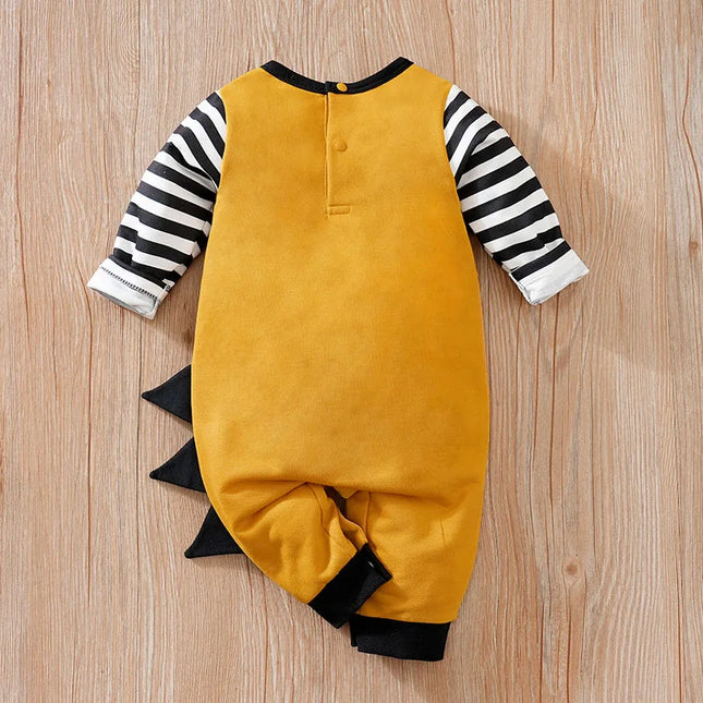Baby Jumpsuit Cute Cartoon Strap With 3D Zebra Print For Comfortable And Soft Spring And Autumn Long Sleeves 0-18m Newborn Clothes