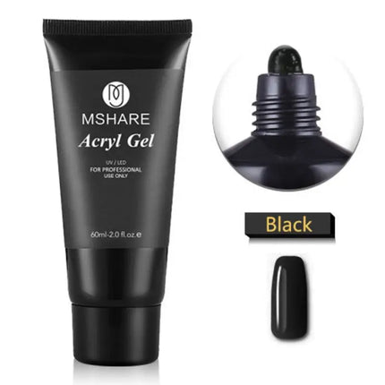 MSHARE Poly Nail Extension Gel TPO Hema Free Milky White Nails 60g Nail Extension Camouflage Quick Building Finger 60ml