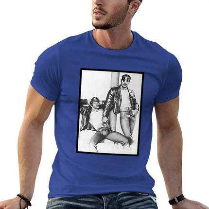 Vintage Tom of Finland - Frisky Duo T-Shirt vintage cute tops Men's t-shirts