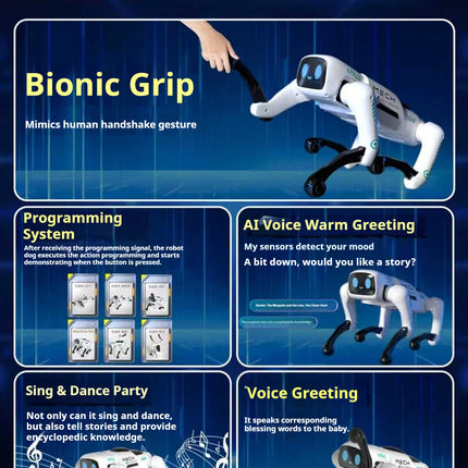 2026 New Ai Intelligent Smart Robot Dog Remote Control Toy Programmable With Loading Basket For Boys Birthday Festival Gift