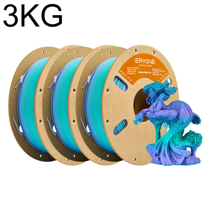 ERYONE 1KG/3K/5KG PLA Matte Gradient Rainbow 3D Printer Filament 1.75 +/- 0.03mm, PLA Matte Multicolor Filament PLA 1KG/3K/5KG