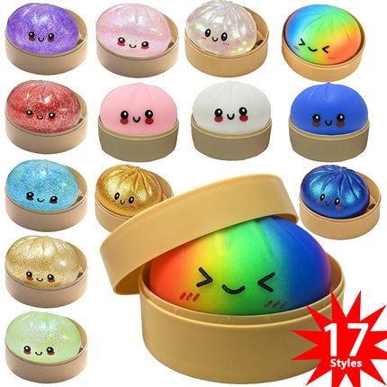 High Quality Simulation Flash Dumpling Pressure Ball Slow Rebound Soft Pinch Decompression Baozi Modeling Stress Relief Toy Gift