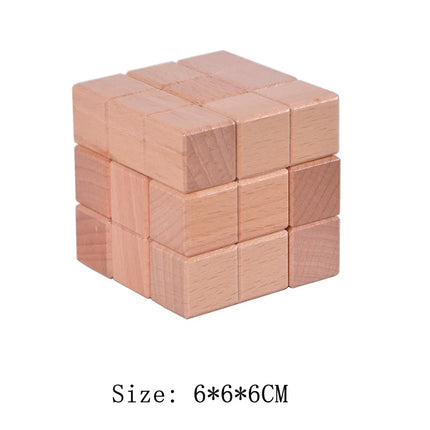 Wooden Luban Lock Unlock Interlocking Puzzle Rompecabezas IQ Test Brain Teaser Game For Adults And Kids Educational Toys