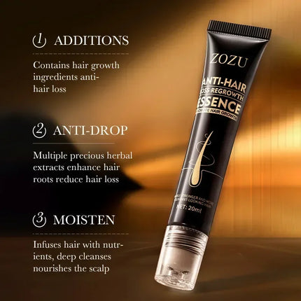 20ml Anti Hair Loss Effective Grow Thicker Hair Biotin Fast Hair Growth Oil Products Care Scalp Massage Treatments  For Men