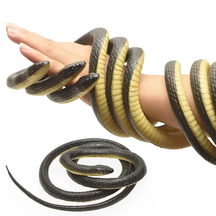 Large 1.23m Realistic Snake Teasing Friends Scary Artificial Serpent Rubber Stretchable Simulation Anaconda Kids Toy
