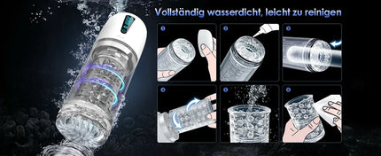 Automatic Thrusting Rotating Male Masturbator Licking Stroker Sucking Blowjob 100% Waterproof Pennis Pump Adult Sex Toys For Men