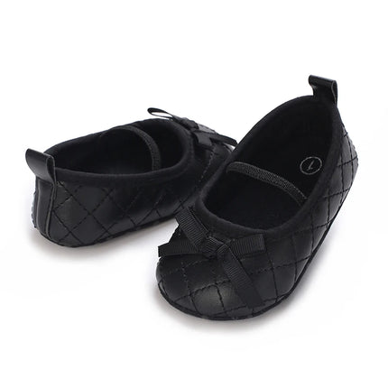 Newborn Baby Mary Jane Ballet Flat Shoes Classic Fashion Non-Slip Bow Baby Shoes Soft Sole Preschool Walking Footwear
