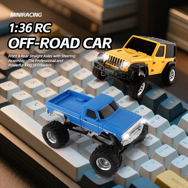 Boy 1/36 RC Crawler Car 4WD Mini Radio Control Off-road Vehicle Light System Climbing RC Car Remote Control RTR Hobby Model Gift