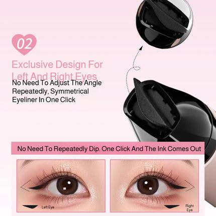 Eyeliner for Beginners Sweat-proof Double-headed Eyeliner Smudge-Proof Eyeliner Waterproof Double-Wing Integrated Eyeliner Stamp