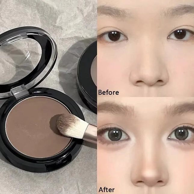 3D Nose Shadow Matte Cement Gray White Face Contouring Press Powder Natural Brightening Highlighter Face Bronzer Contour Makeup