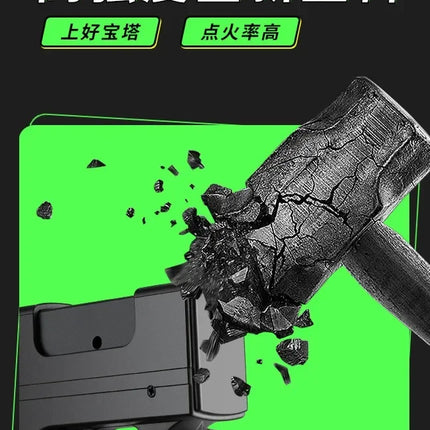 Capacity 10PCS Pistol Style Lighters with 3 Cigarette Case Jet Blue Flame Gas Lighter Windproof Cigar Lighter Gadgets for Men