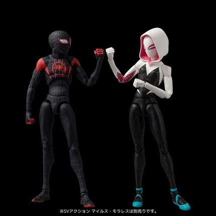 Ct Shf Across The Spider-Verse Spider-Man Miles Gwen Figure 15cm Articulated Joint Face-Swapping Doll Collectible Model Toy Gift