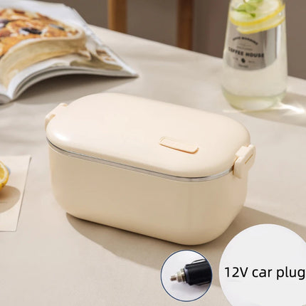 110V/220V/12V Electric Lunch Box Water Free Rice Cooker Car Lunch Heating Box Constant Temperature Bento Box Food Warmer 1L